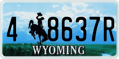WY license plate 48637R