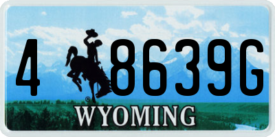 WY license plate 48639G