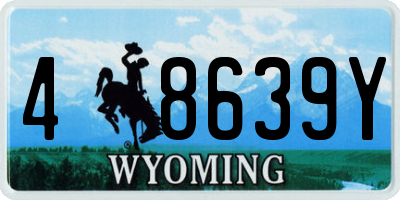 WY license plate 48639Y