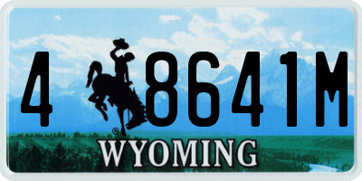 WY license plate 48641M