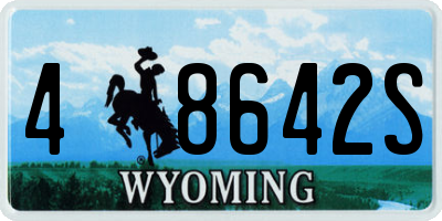 WY license plate 48642S