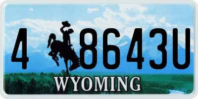WY license plate 48643U