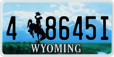 WY license plate 48645I