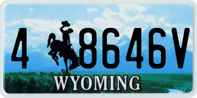 WY license plate 48646V