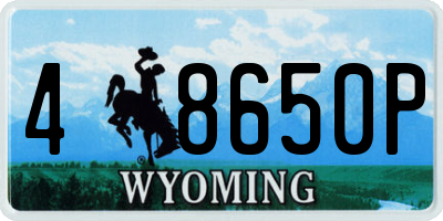 WY license plate 48650P