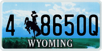 WY license plate 48650Q