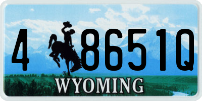 WY license plate 48651Q