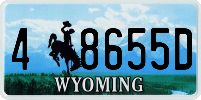 WY license plate 48655D