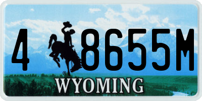WY license plate 48655M