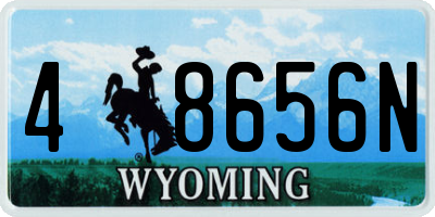 WY license plate 48656N