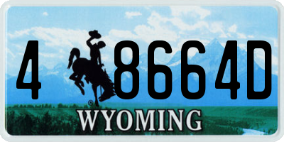 WY license plate 48664D