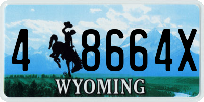 WY license plate 48664X
