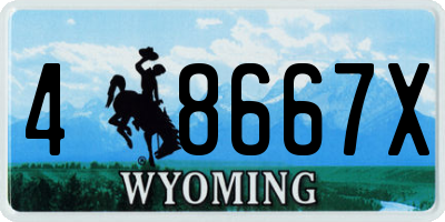 WY license plate 48667X