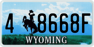 WY license plate 48668F