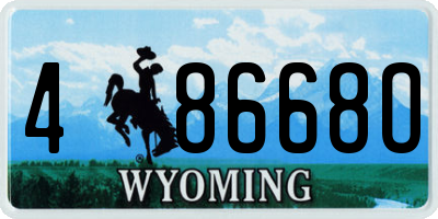 WY license plate 48668O