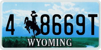 WY license plate 48669T
