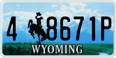 WY license plate 48671P