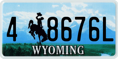 WY license plate 48676L