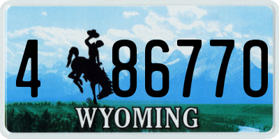 WY license plate 48677O