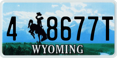 WY license plate 48677T