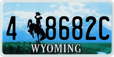 WY license plate 48682C