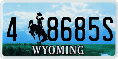 WY license plate 48685S