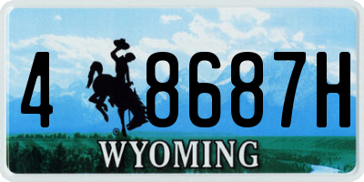 WY license plate 48687H
