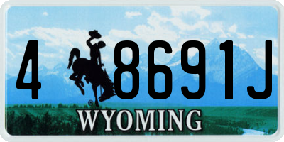 WY license plate 48691J