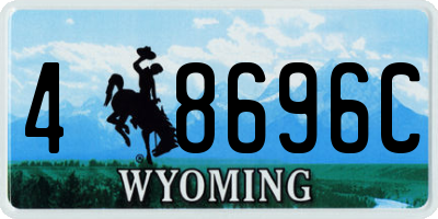 WY license plate 48696C