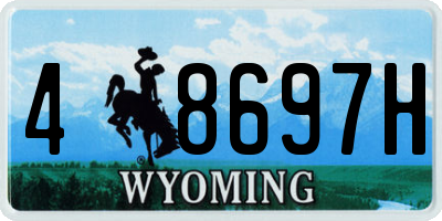 WY license plate 48697H