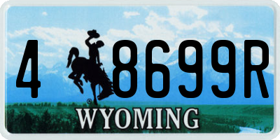 WY license plate 48699R