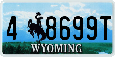 WY license plate 48699T