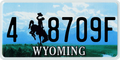 WY license plate 48709F