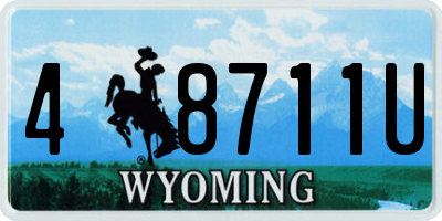 WY license plate 48711U