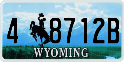 WY license plate 48712B