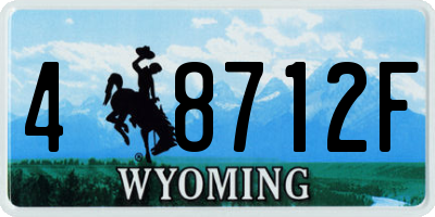 WY license plate 48712F