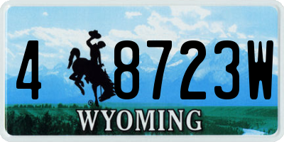 WY license plate 48723W