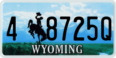 WY license plate 48725Q