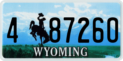 WY license plate 48726O