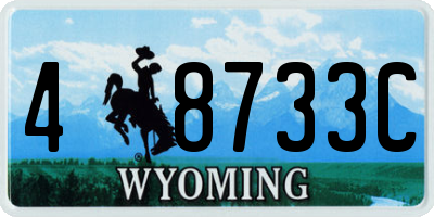 WY license plate 48733C
