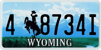 WY license plate 48734I