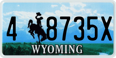 WY license plate 48735X