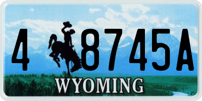 WY license plate 48745A