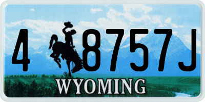 WY license plate 48757J