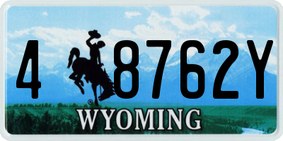WY license plate 48762Y