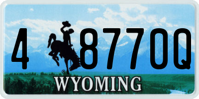 WY license plate 48770Q