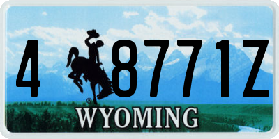 WY license plate 48771Z
