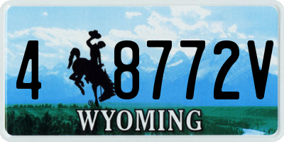 WY license plate 48772V