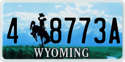 WY license plate 48773A