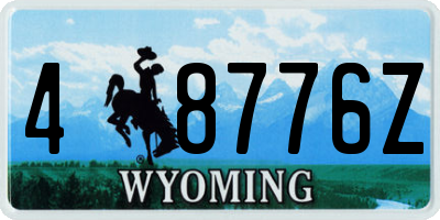WY license plate 48776Z